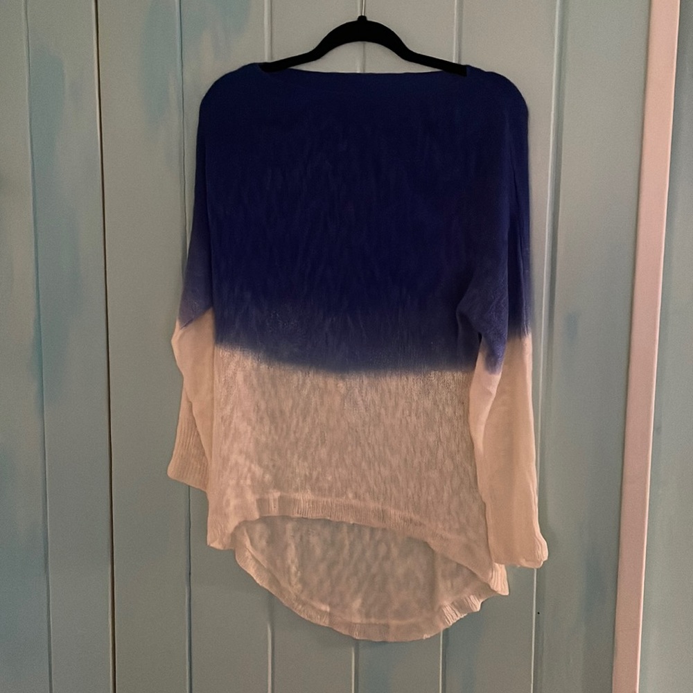 Wish blue white ombré sweater
